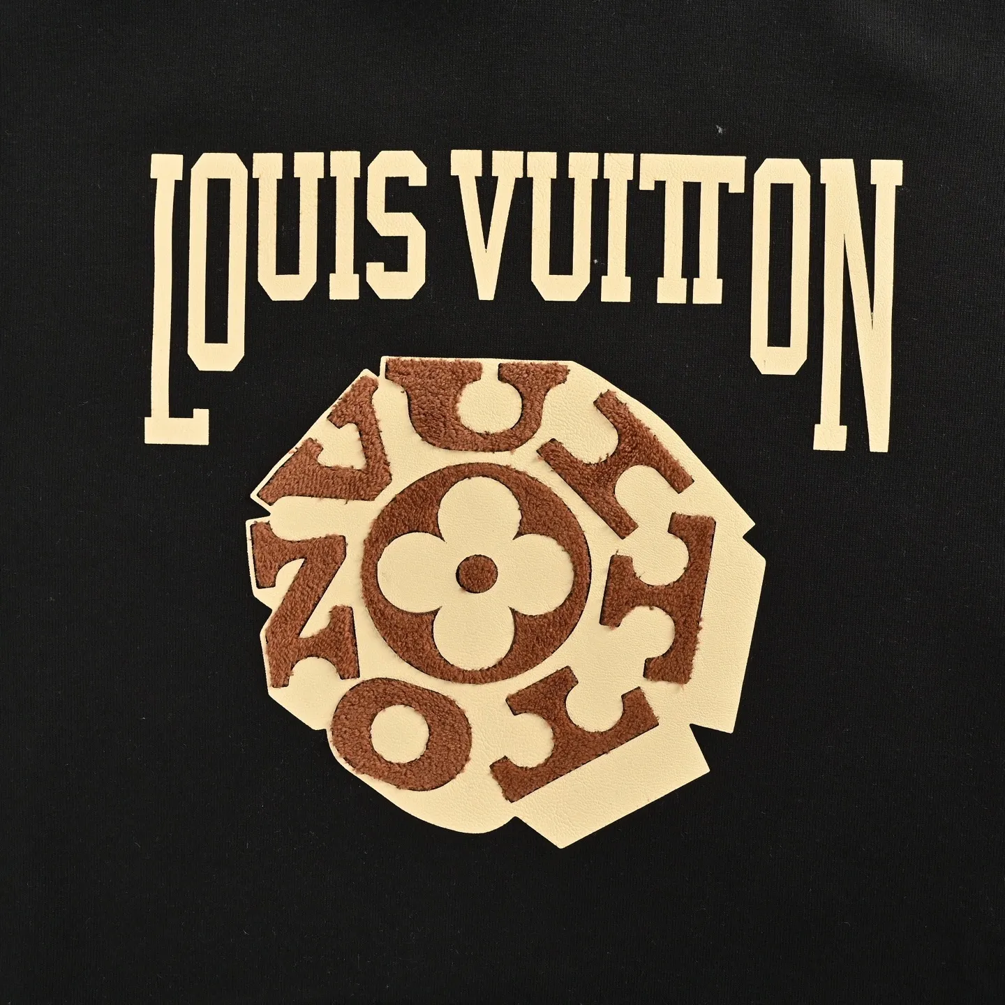 Louis Vuitton/Louis Vuitton 25Fw 3D letter patch hooded sweatshirt